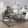 Americana Farmhouse Trestle Table 5 Piece Dining Set in Dusty Taupe and Black Finish by Liberty Furniture - 615-DR-O5TRS-B - Image 1 of 0