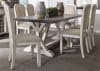 Willowrun Trestle Table 5 Piece Dining Set in Rustic White and Weathered Gray Top Finish by Liberty Furniture - LIB-619-DR-5TRS - Image 2 of 0