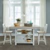 Lindsey Farm 5 Piece Gathering Table Set in Weathered White and Sandstone Finish by Liberty Furniture - 62WH-CD-5GTS - Image 1 of 0