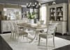 Farmhouse Reimagined 5 Piece Trestle Table Set in Antique White Finish with Chestnut Tops by Liberty Furniture - 652-DR-O5TRS - Image 1 of 0