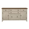 Farmhouse Reimagined Door Credenza in Antique White w/ Chestnut Top Finish by Liberty Furniture - LIB-652-HO120 - Image 2 of 0