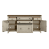 Farmhouse Reimagined Door Credenza in Antique White w/ Chestnut Top Finish by Liberty Furniture - LIB-652-HO120 - Image 5 of 0