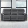 Cooper Triple Zero Gravity Power Reclining Sofa with Articulating Headrest in Blue Gray Leather by Liberty Furniture - 7007BG-33P - Image 1 of 0