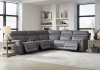 Cooper Triple Zero Gravity Power 6 Piece Sectional in Blue Gray Leather by Liberty Furniture - 7007BG-UPH-6PCSEC - Image 1 of 0