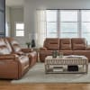 Cameron Zero Gravity Triple Power Reclining Sofa in Dakota Saddle Leather by Liberty Furniture - 7008SD-33P - Image 5 of 0