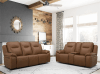 Callihan Zero Gravity Triple Power Reclining 2 Piece Living Room Set in York Butternut Leather by Liberty Furniture - 7018BU-UPH-SOLO - Image 1 of 0