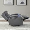 Chapman Zero Gravity Dual Power Recliner in Aline Blue Gray Leather by Liberty Furniture - 7019BG-12P - Image 2 of 0