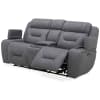 Chapman Zero Gravity Dual Power Reclining Console Loveseat in Aline Blue Gray Leather by Liberty Furniture - 7019BG-22P - Image 3 of 0