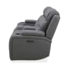 Chapman Zero Gravity Dual Power Reclining Console Loveseat in Aline Blue Gray Leather by Liberty Furniture - 7019BG-22P - Image 4 of 0