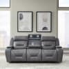 Chapman Zero Gravity Dual Power Reclining Sofa in Aline Blue Gray Leather by Liberty Furniture - 7019BG-32P - Image 2 of 0