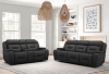 Chapman Zero Gravity Dual Power Reclining Console Loveseat in Aline Coal Leather by Liberty Furniture - 7019CO-22P - Image 2 of 0