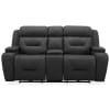 Chapman Zero Gravity Dual Power Reclining Console Loveseat in Aline Coal Leather by Liberty Furniture - 7019CO-22P - Image 3 of 0