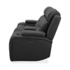 Chapman Zero Gravity Dual Power Reclining Console Loveseat in Aline Coal Leather by Liberty Furniture - 7019CO-22P - Image 4 of 0