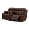 Caswell Zero Gravity Dual Power Reclining Console Loveseat in Nature Chestnut Leather by Liberty Furniture - 7020CN-22P - Image 2 of 0