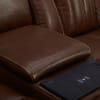 Caswell Zero Gravity Dual Power Reclining Console Loveseat in Nature Chestnut Leather by Liberty Furniture - 7020CN-22P - Image 4 of 0