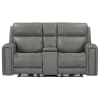 Camden Power Reclining Loveseat in Aline Light Gray Leather by Liberty Furniture - LIB-7021LG-23P - Image 4 of 0