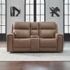 Camden Power Reclining Loveseat with Console in Aline Toast Leather by Liberty Furniture - LIB-7021TO-23P - Image 1 of 0