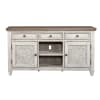 Heartland 56 Inch Tile TV Console in Antique White w/ Tobacco Top Finish by Liberty Furniture - LIB-824-TV56T - Image 2 of 0