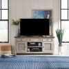 Heartland 66 Inch Tile TV Console in Antique White w/ Tobacco Top Finish by Liberty Furniture - LIB-824-TV66T - Image 1 of 0