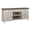 Heartland 66 Inch Tile TV Console in Antique White w/ Tobacco Top Finish by Liberty Furniture - LIB-824-TV66T - Image 2 of 0