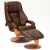 Oslo Mandal 2 Piece Swivel Recliner Espresso Leather / Walnut Finish by MAC Motion Chairs 58-E - Image 3 of 0