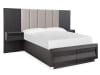 Wentworth Village 6 Piece Wall Upholstered Bedroom Set with Storage Footboard by Magnussen - MAG-B4995-50G-SET - Image 4 of 0