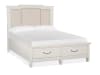 Willowbrook Upholstered Panel Storage Bed in Egg Shell White Finish by Magnussen - MAG-B5324-55A - Image 2 of 0