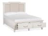 Willowbrook Upholstered Panel Storage Bed in Egg Shell White Finish by Magnussen - MAG-B5324-55A - Image 3 of 0
