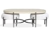 Jennings 3 Piece Oval Cocktail Table Set w/2 Ottomans in Edgecomb Grey Finish by Magnussen - MAG-T5927-47-35 - Image 1 of 0