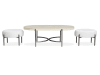 Jennings 3 Piece Oval Cocktail Table Set w/2 Ottomans in Edgecomb Grey Finish by Magnussen - MAG-T5927-47-35 - Image 2 of 0