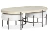 Jennings 3 Piece Oval Cocktail Table Set w/2 Ottomans in Edgecomb Grey Finish by Magnussen - MAG-T5927-47-35 - Image 3 of 0