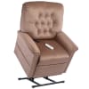 Terry Power Lift Chair Large Chaise Lounger Recliner in Buff Polyester by Mega Motion - NM-122-L-BU - Image 2 of 0