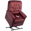 Terry Power Lift Chair Medium Chaise Lounger Recliner in Bordeaux Polyester by Mega Motion - NM-122-M-BO - Image 2 of 0