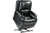 Corona Ultimate Power Chaise Lounger in Lexi Sta-Kleen Vinyl Black Polyurethane by Mega Motion - NM-2650-BK - Image 4 of 0
