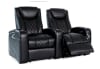 Azure LHR Power Theater Seating - 3 Black Leather Match Chairs By Octane Seating - Straight Row - Image 5 of 0