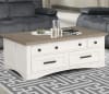 Americana Everywhere Console with 2 Stools in Cotton Finish by Parker House - AME#09-3-COT - Image 3 of 0