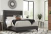 Jacob Luxe Dark Grey Upholstered Bed by Parker House - BJCB-8000-2-LDG - Image 1 of 0