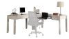 Boca L Shape Desk in Cottage White Finish by Parker House - PH-BOC-3PC-LDESK - Image 5 of 0