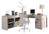 Boca L Shape Desk with Credenza and Lateral File in Cottage White Finish by Parker House - PH-BOC-4PC-LDESK-FILE-CDZ - Image 2 of 0