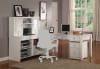 Boca L Shape Desk with File Credenza and Hutch in Cottage White Finish by Parker House - PH-BOC-5PC-LDESK-F-CDZ-HTCH - Image 1 of 0