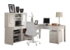Boca L Shape Desk with File Credenza and Hutch in Cottage White Finish by Parker House - PH-BOC-5PC-LDESK-F-CDZ-HTCH - Image 2 of 0