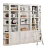 Boca 6 Piece Library Wall with Corner Bookcases in Cottage White Finish by Parker House - PH-BOC-6PC-LIB-RNDWALL - Image 2 of 0