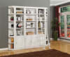 Boca 6 Piece Library Wall with Corner Bookcases in Cottage White Finish by Parker House - PH-BOC-6PC-LIB-RNDWALL - Image 3 of 0