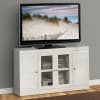 Boca 7 Piece Entertainment Wall with Corner Bookcases in Cottage White Finish by Parker House - PH-BOC-7PC-ENT-RNDWALL - Image 4 of 0
