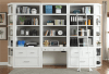 Catalina 8 Piece Home Office Bookcase Library Wall in Cottage White Finish by Parker House - CAT-476-8 - Image 1 of 0