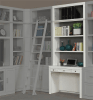 Catalina 8 Piece Home Office Bookcase Library Wall in Cottage White Finish by Parker House - CAT-476-8 - Image 2 of 0