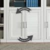 Catalina 5 Piece Library Wall in Cottage White Finish by Parker House - PH-CAT-5PC-LIB-WALL - Image 3 of 0