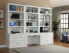 Catalina 6 Piece Workspace Library Wall in Cottage White Finish by Parker House - PH-CAT-6PC-LIB DESK-FILE - Image 1 of 0