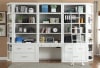 Catalina 9 Piece Workspace Library Wall in Cottage White Finish by Parker House - PH-CAT-9PC-LIB-F-WALL - Image 1 of 0