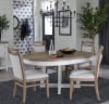 Americana Modern Round Dining Table 5 Piece Dining Set in Cotton and Oak Finish by Parker House - DAME-48RND-COT-2218 - Image 2 of 0